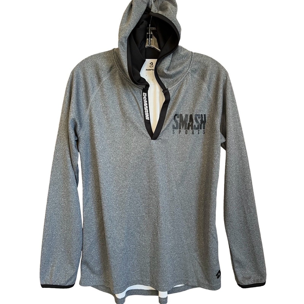 Demarini Hoodie Sweatshirt Adult Small Gray Black Smash Sports Baseball Athlete